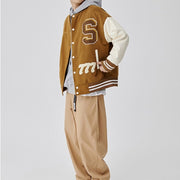 Embroidered casual street home lovers baseball jacket
