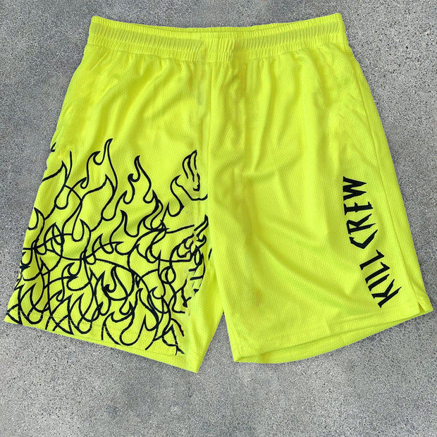 Casual Flame Retro Street Hip Hop Shorts