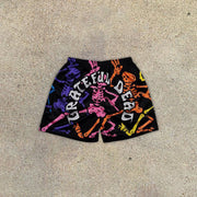 Casual dancing skeleton sports home beach shorts