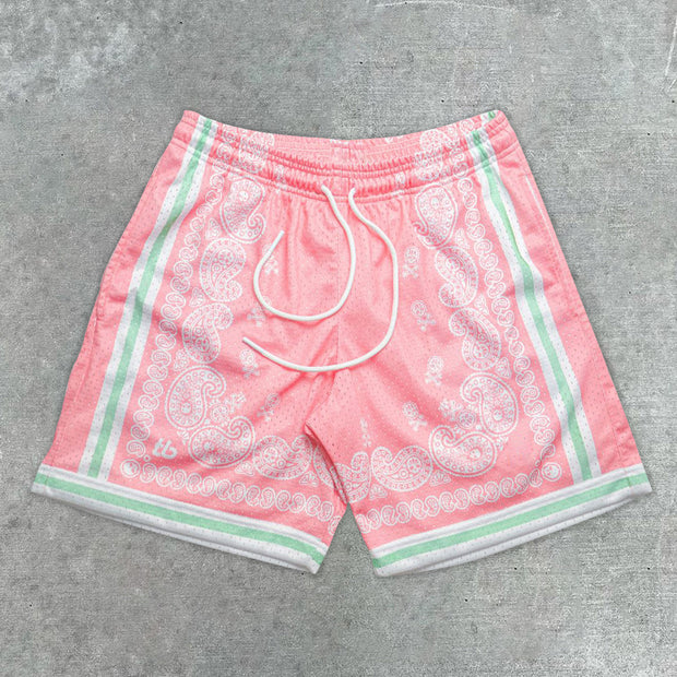 Fashion statement cashew nut flower sports shorts