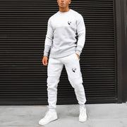 Men's two-piece casual round neck long-sleeved sweatshirt