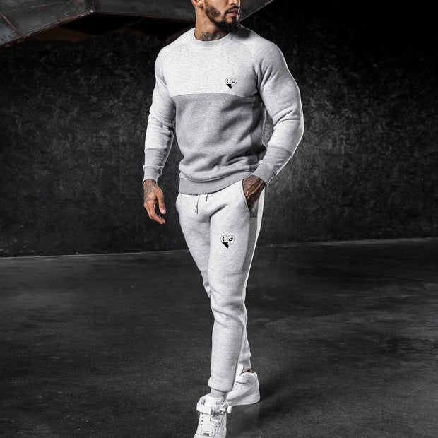 Men's two-piece casual round neck long-sleeved sweatshirt