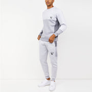 Men's two-piece casual round neck long-sleeved sweatshirt