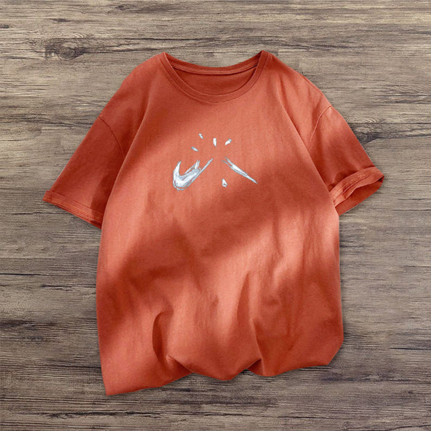 Fashionable personality the printed short-sleeved T-shirt