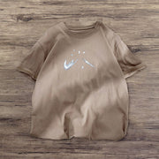 Fashionable personality the printed short-sleeved T-shirt