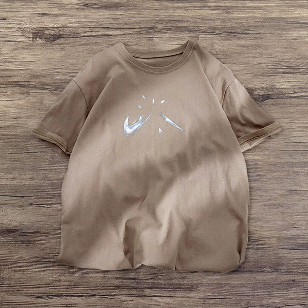 Fashionable personality the printed short-sleeved T-shirt