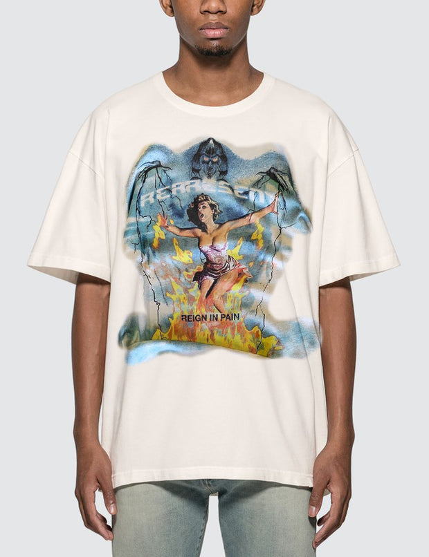 Fashion personality printed short-sleeved T-shirt men