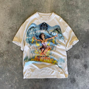 Fashion personality printed short-sleeved T-shirt men