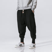 Cotton and linen solid color closed cotton and linen pants trousers