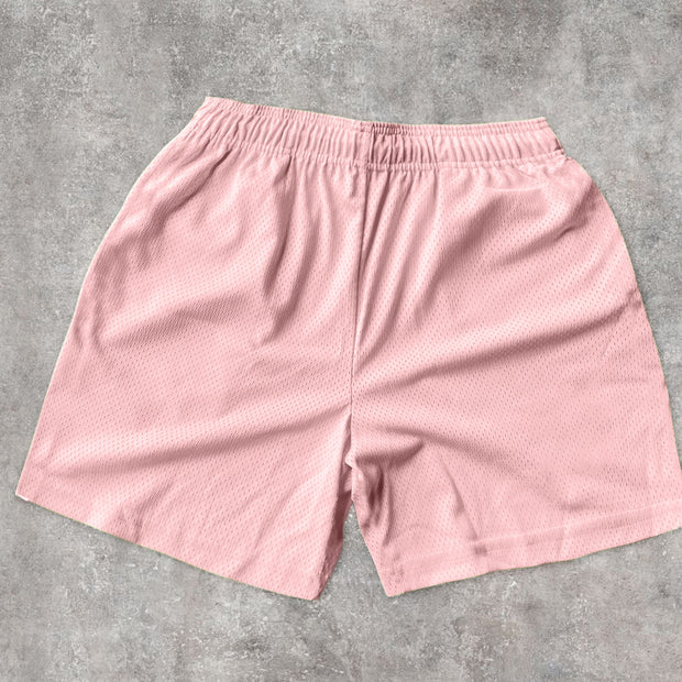 Cartoon Fashion Retro Love Mesh Shorts