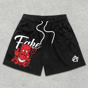 Devil's Baby Graphic Print Elastic Shorts