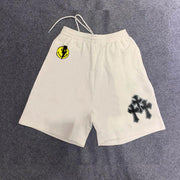 Cross smiley print loose-fitting outdoor sweatpants