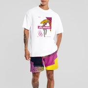 Personalized printed men's short-sleeved suit