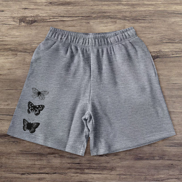 Loose casual sports simple shorts butterfly print