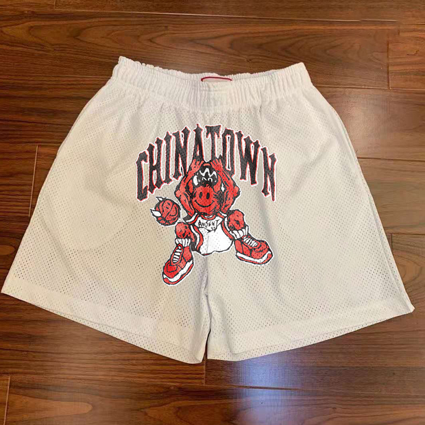 Personalized printed sports mesh breathable shorts