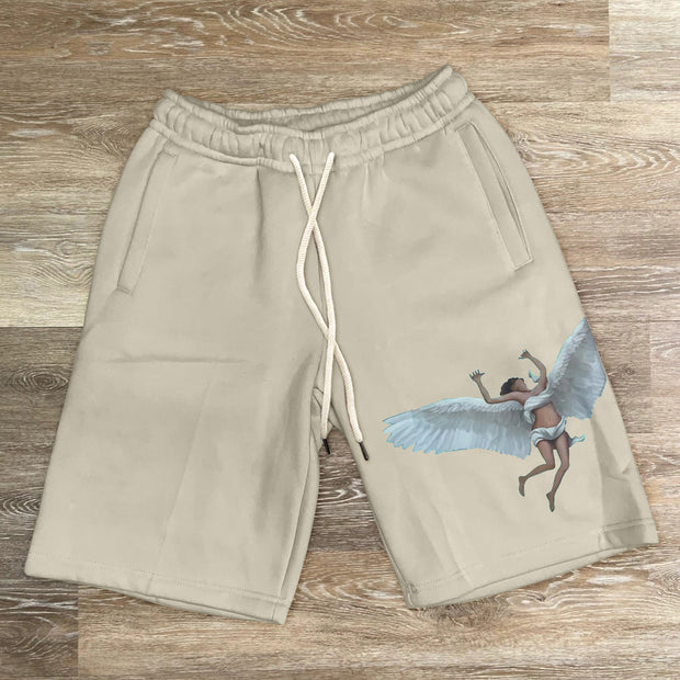 Angel Pattern Street Hip Hop Casual Shorts