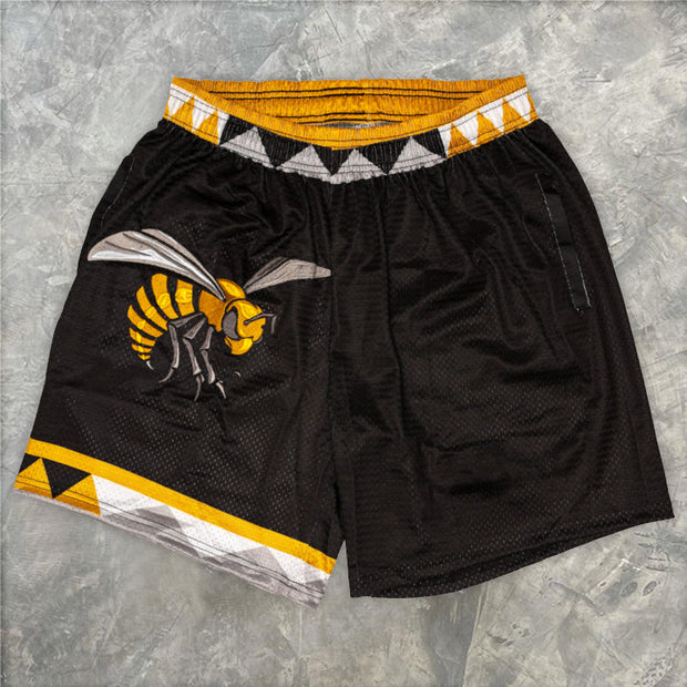 Casual print track shorts