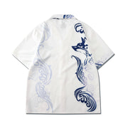 Casual Beach Shirt Teng Pattern Shorts Short Sleeve Suit