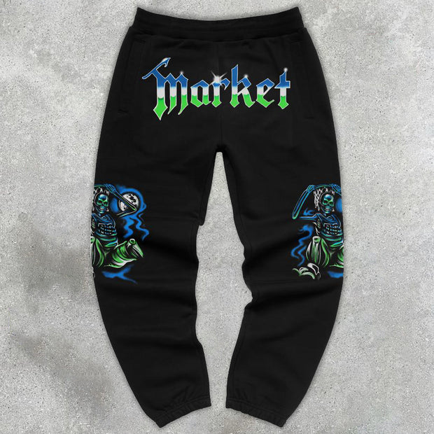 Casual skull dunk sports home street pants