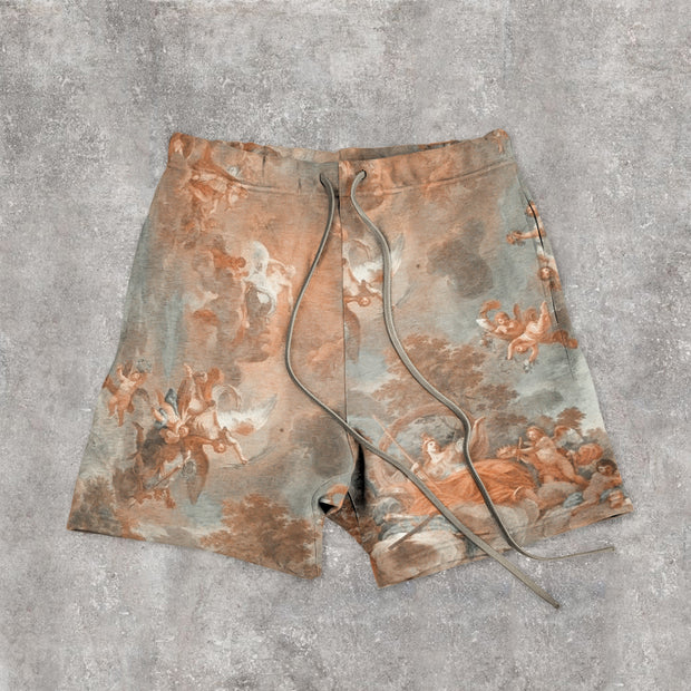 Duplex printed casual shorts
