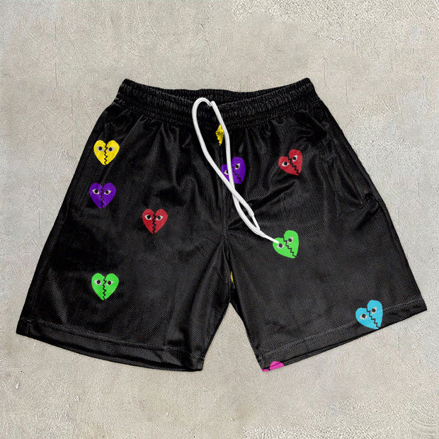 Retro Fashion Casual Mesh Street Shorts