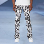 Casual statement street style stacked trousers