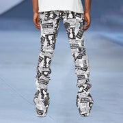 Casual statement street style stacked trousers