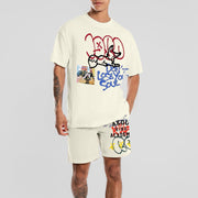 Casual printed men's suit