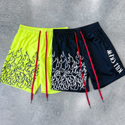 Casual Flame Retro Street Hip Hop Shorts