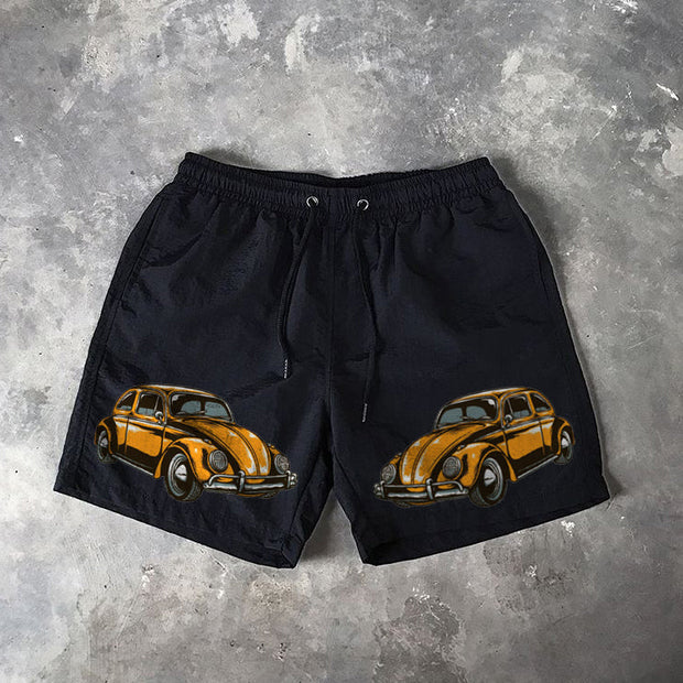 Car print swim shorts