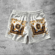 Baroque fashion retro vacation shorts