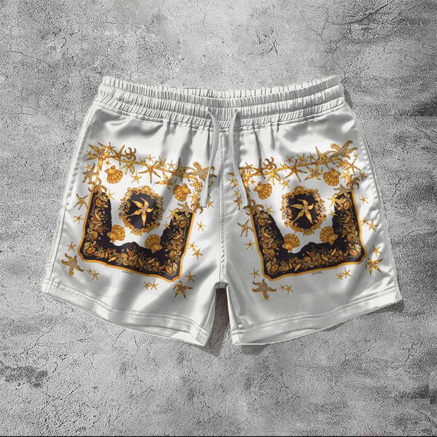 Baroque fashion retro vacation shorts