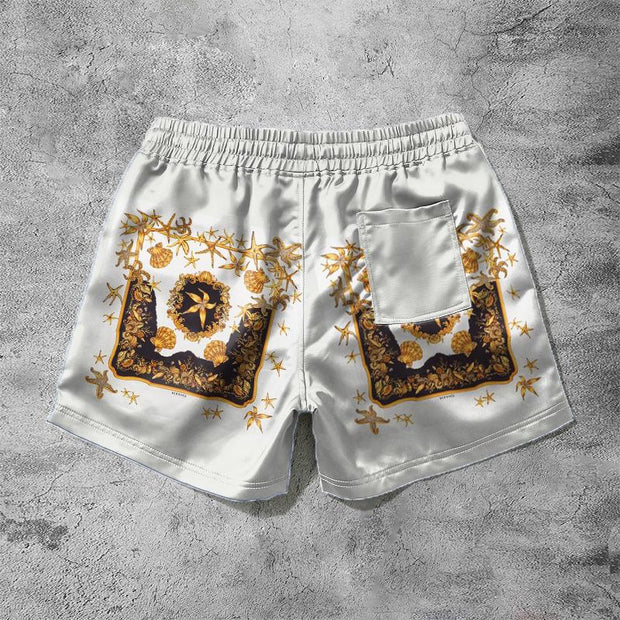 Baroque fashion retro vacation shorts