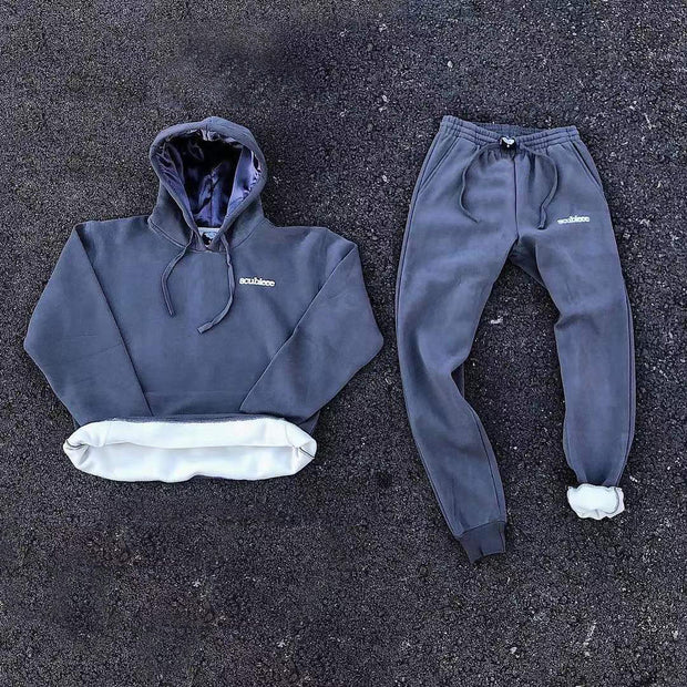 Leisure sports street home plus velvet suit