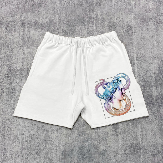 Street Snake Print Track Shorts