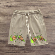 Casual personality trend printing sports shorts