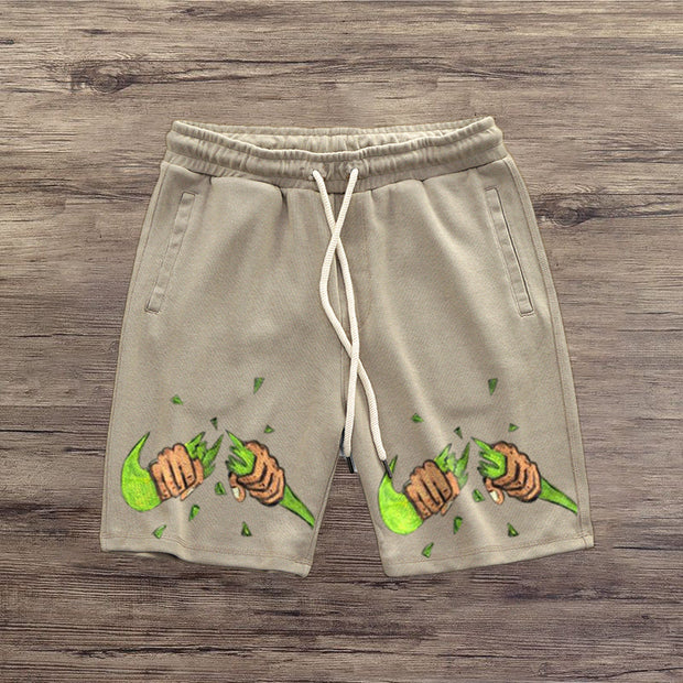 Casual personality trend printing sports shorts