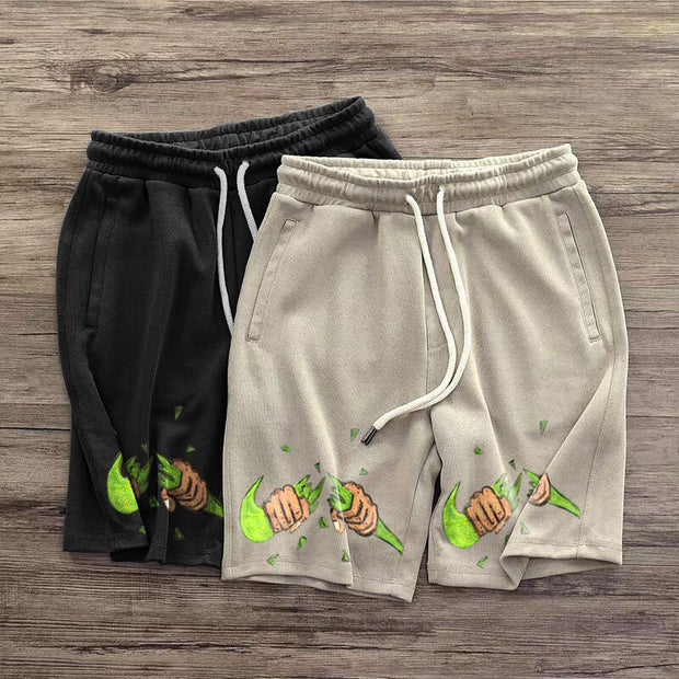 Casual personality trend printing sports shorts