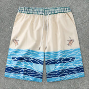 Casual Printing Cartoon Digital Loose Short Sleeve Shirt Shorts Set