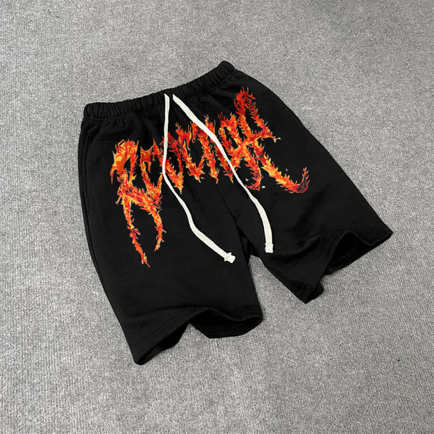 Street Letters Print Track Shorts