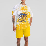 Casual printed shorts suit