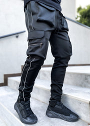 Reflective straight-leg sports fitness leisure trousers