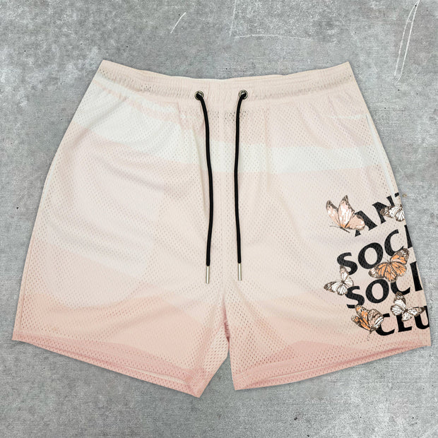 Fashion Art Gradient Mesh Track Shorts