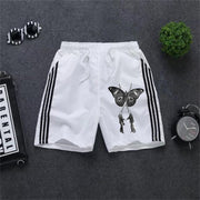 Butterfly sports bar strip casual street style shorts