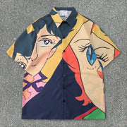 Beach cartoon print shorts street fashion suit