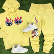 Angry casual sports home plus velvet suit
