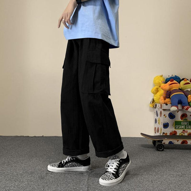 Trend all-match wide-leg pants loose street hip-hop overalls