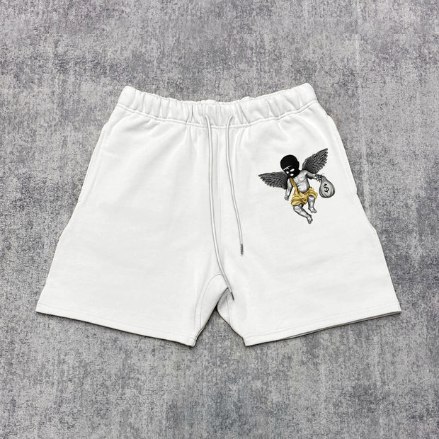 Angel Money Print Track Shorts