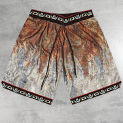 Tie-Dye Retro Hip-Hop Street Sports Mesh Shorts