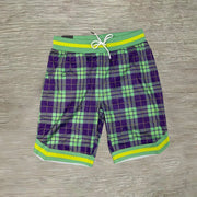 Shorts men retro plaid casual hip-hop trend shorts